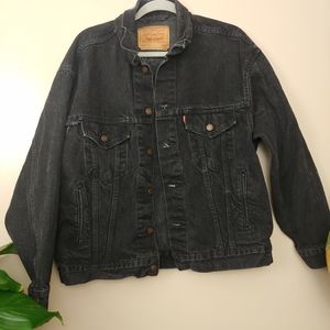 Levi's Black Denim Jacket Large